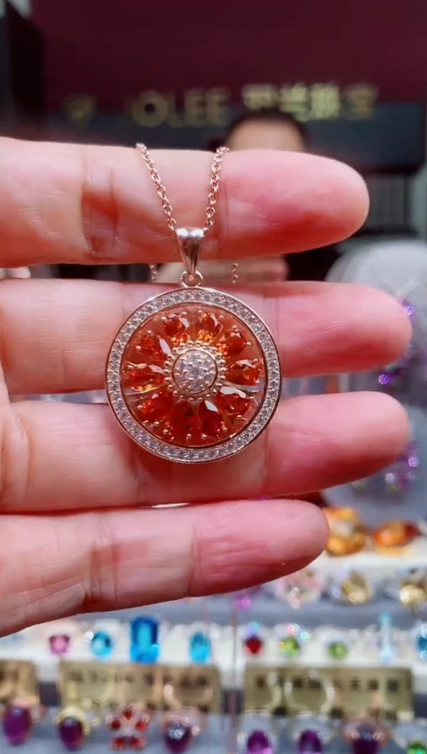 吊坠(赠链)银S925镶嵌黄晶?黄晶吊坠