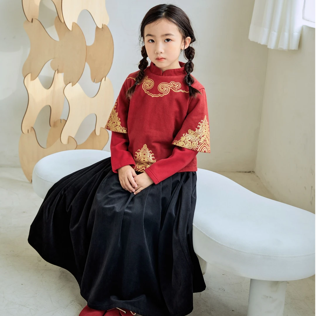 多妈D06年装 女宝女童新年裙子套装 3424017699