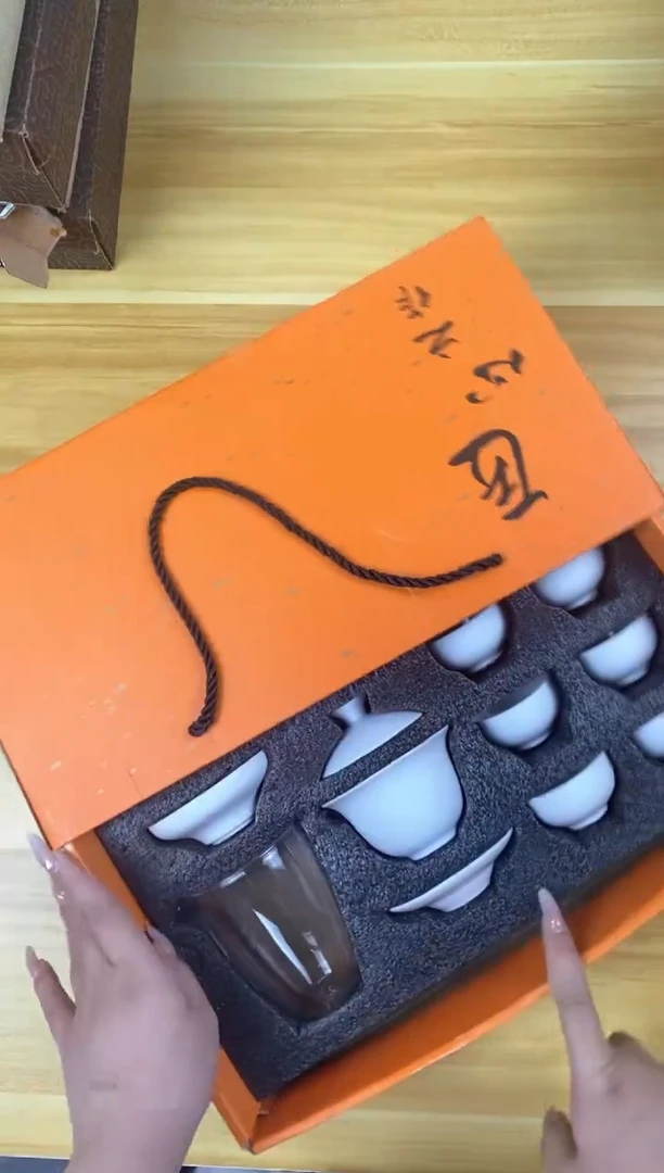 白瓷11头福杯礼盒装