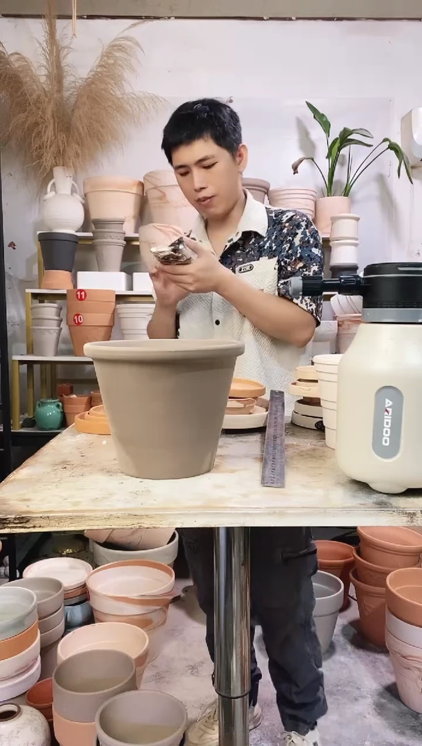 瑕疵无售后21*17灰陶 1盆无托