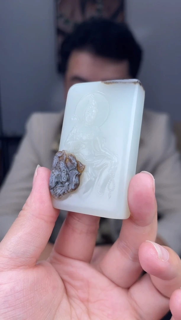 吊坠(不含链)未镶嵌和田玉观音多样性发其一HT007