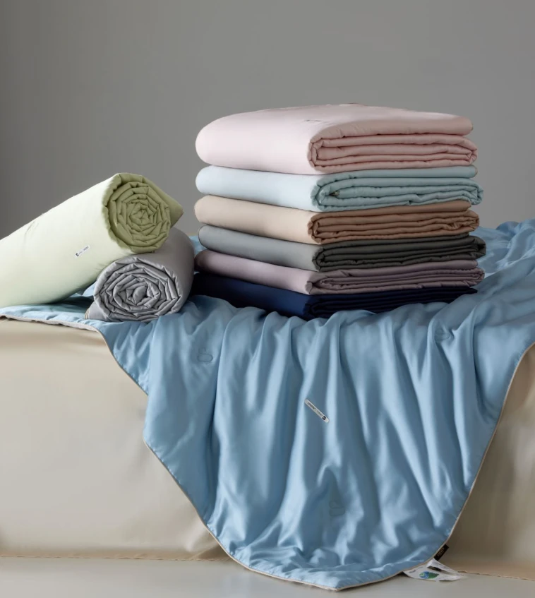 L A类60支奥地利兰精天丝纯色  双拼夏被 夏凉被 空调被 四件套