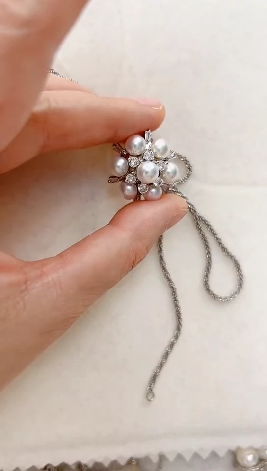 【闪购商品】淡水珍珠吊坠(赠链)合金七珠吊坠