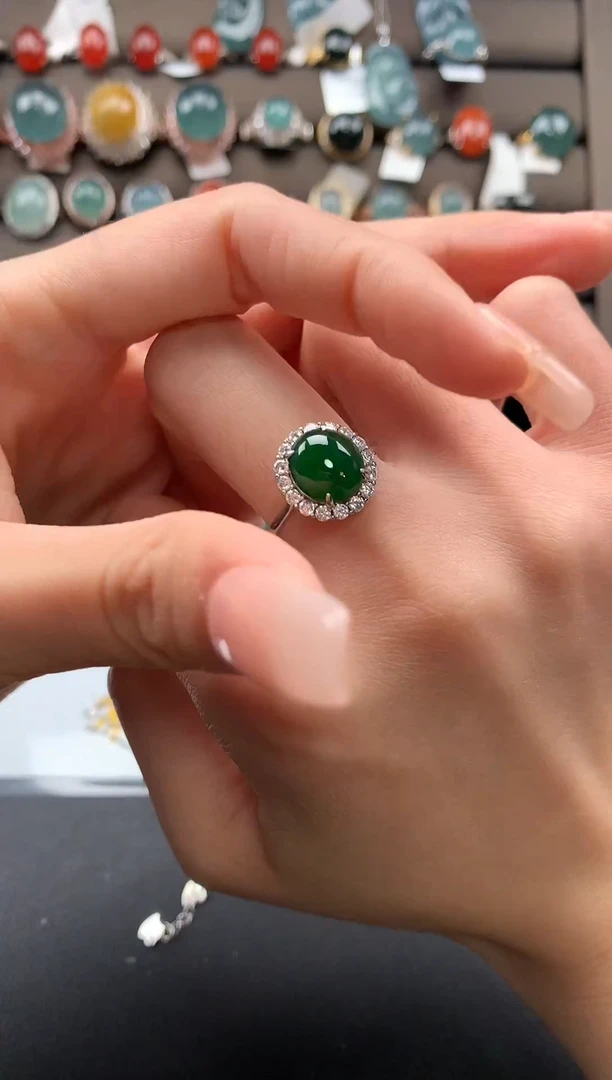 【闪购商品】翡翠戒指银S925镶嵌3123123123