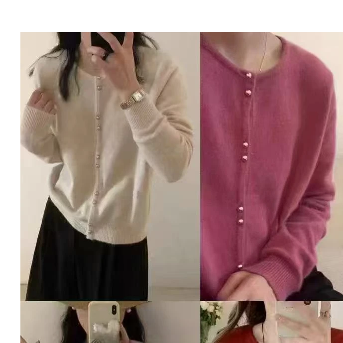 【NN+】【小金扣开衫毛衣】