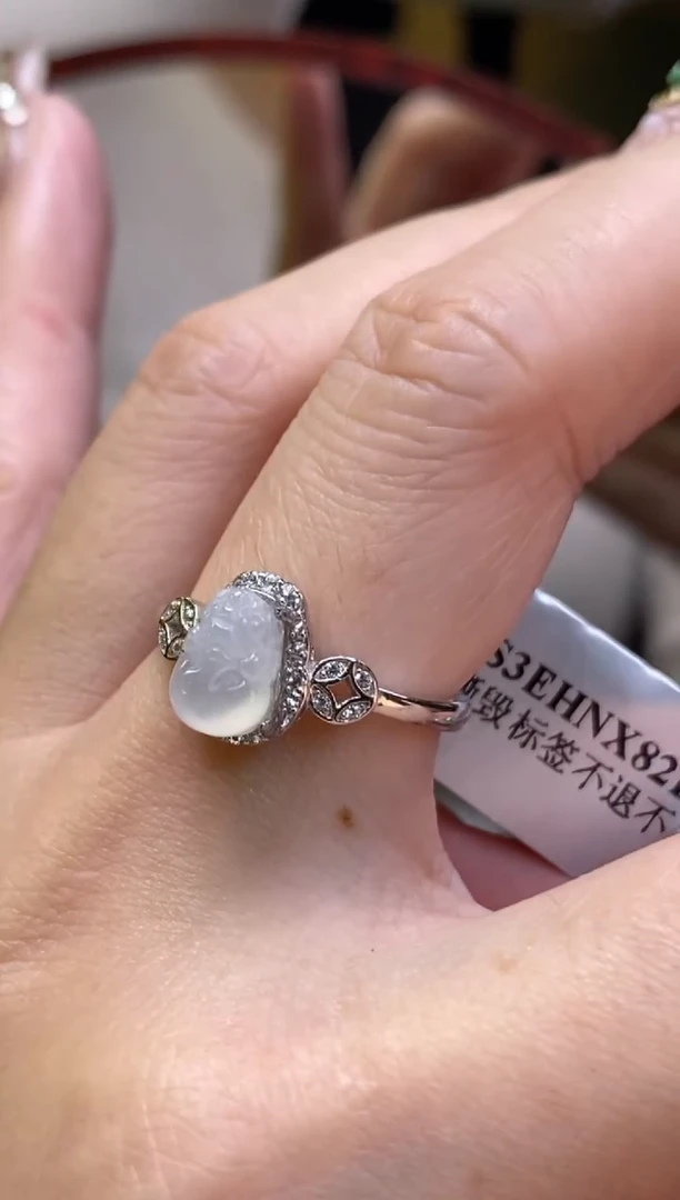 颈饰银S925镶嵌翡翠净货17856