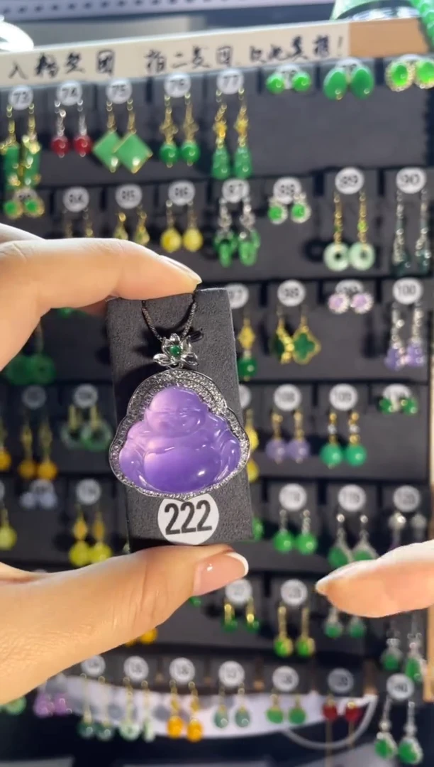 翡翠银S925镶嵌颈饰222