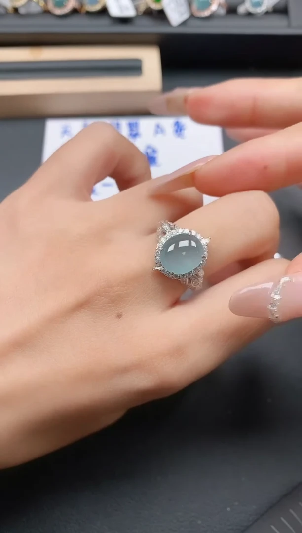 银S925镶嵌戒指翡翠1111