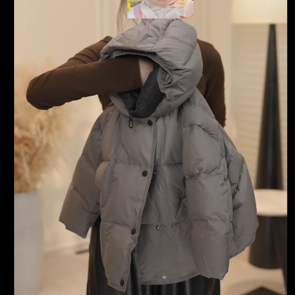 【兔小呗】【90白鸭绒】冬装儿童韩版潮流件百搭保暖连帽羽绒服SJ4846