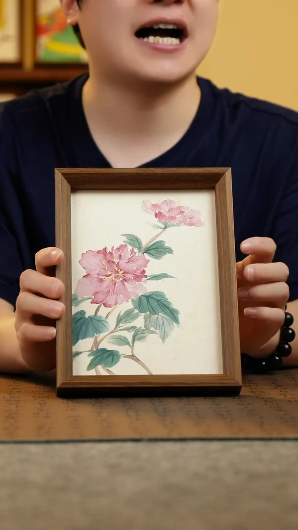 国画17*23纯手绘国风国画摆台