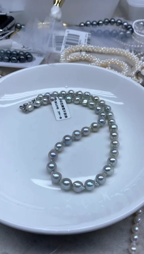 未镶嵌颈饰海水珍珠8-9