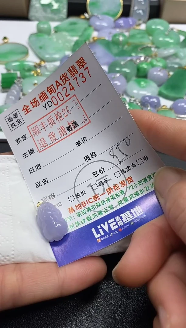 吊坠(不含链)18K金镶嵌翡翠貔貅