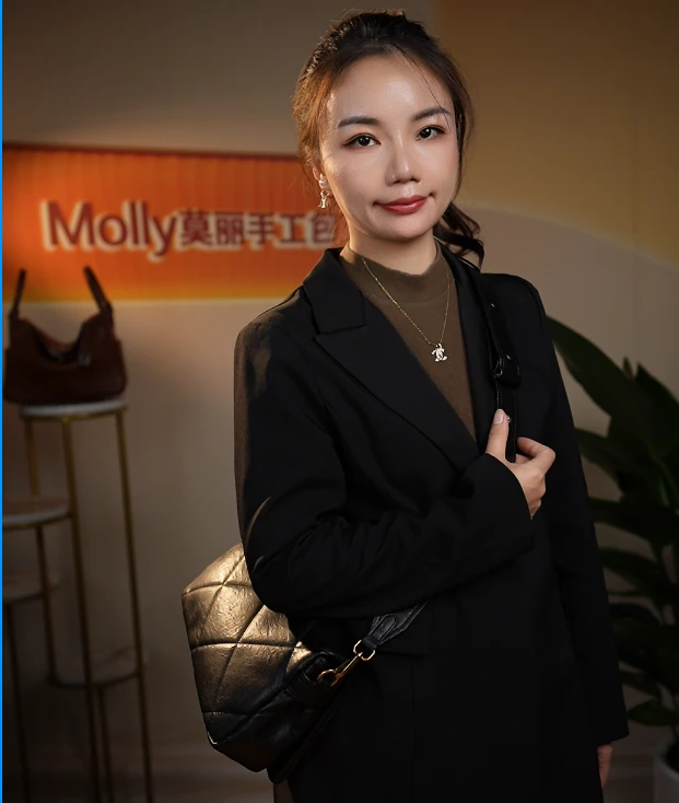 【Molly定制】原创设计妞皮黑色大菱格女包