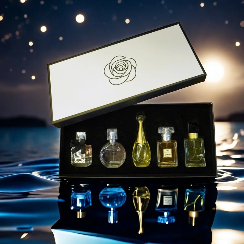 热门经典香水15ml*5支礼盒装持久留香便携清新淡香/浓香组合