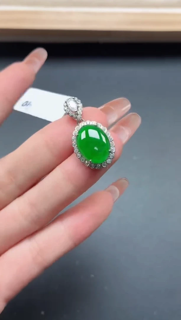 银S925镶嵌戒指翡翠111