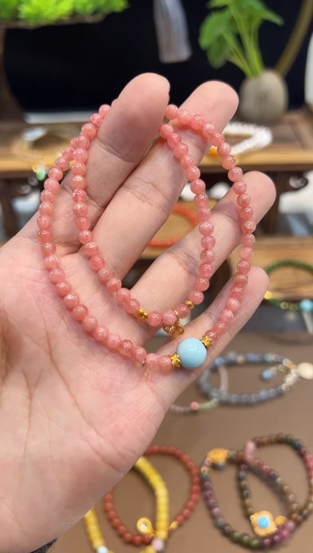 【闪购商品】菱锰矿（红纹石）手绳未镶嵌手饰@@