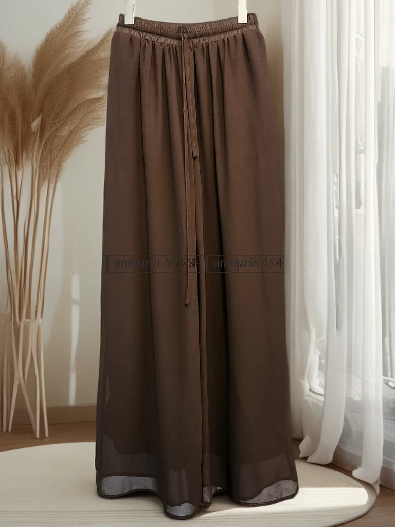 【小漆7独立设计师品牌款】轻奢宽松垂感时尚百搭松紧阔腿裤8163