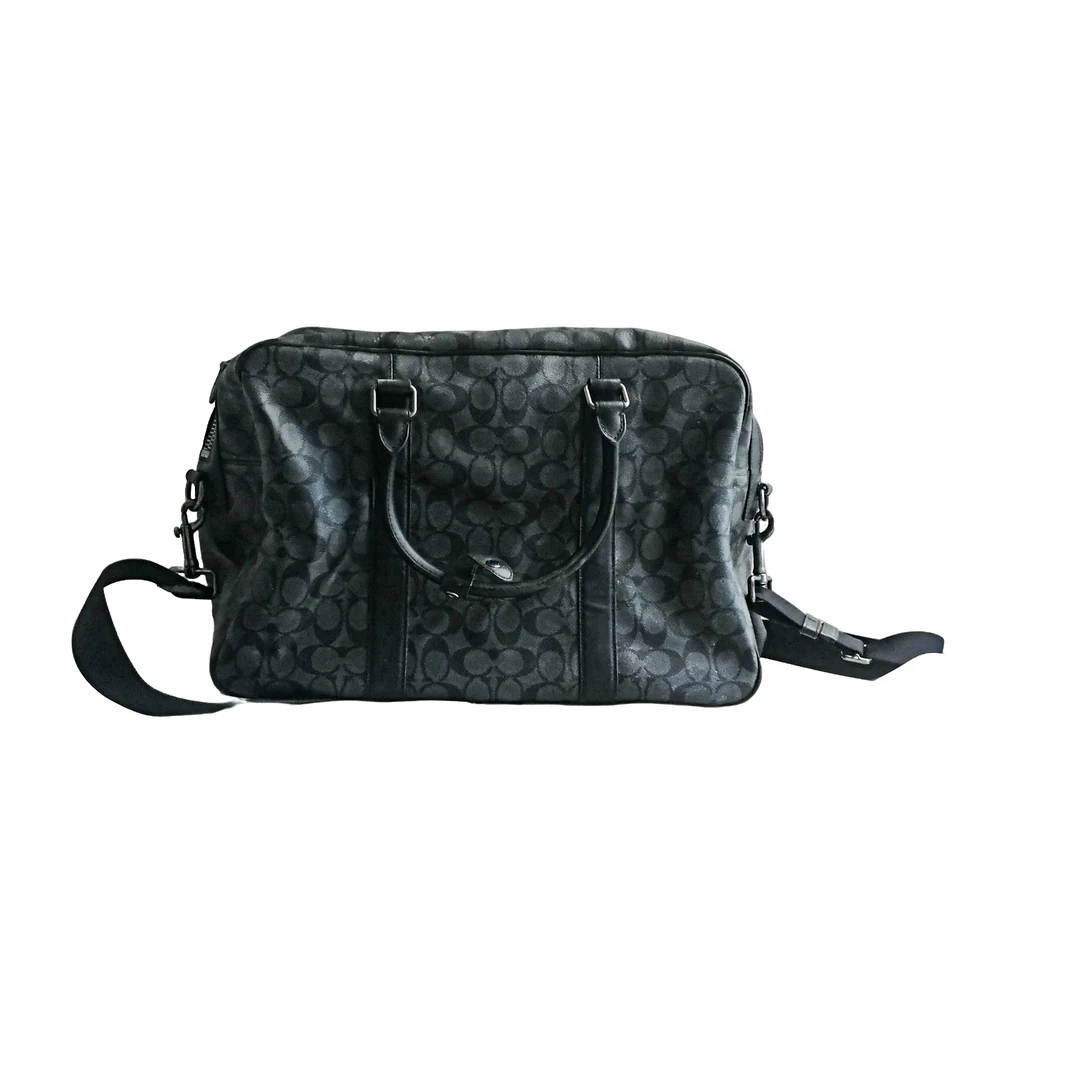 95新 COACH/蔻驰 coach   黑老花手提包  011941