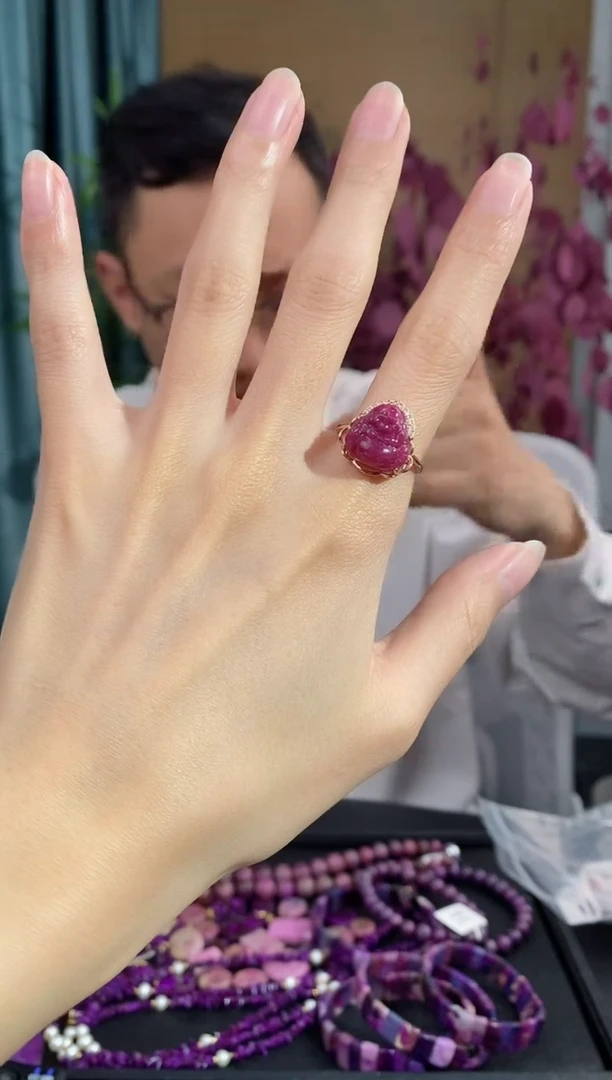 【闪购商品】红宝石戒指银S925镶嵌144多样性发其一