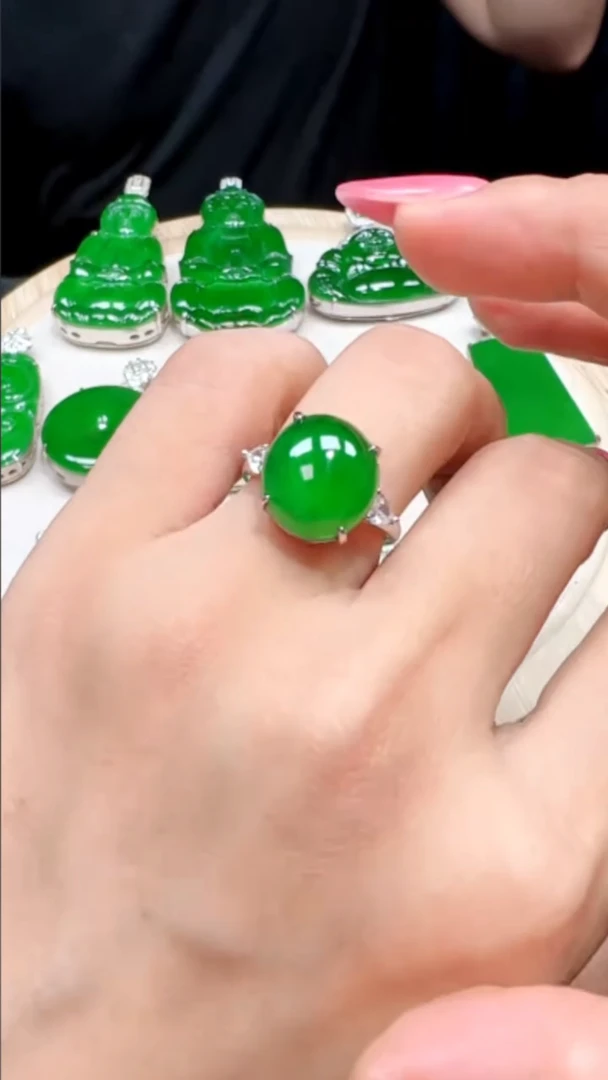 未镶嵌定制翡翠翡翠戒指232