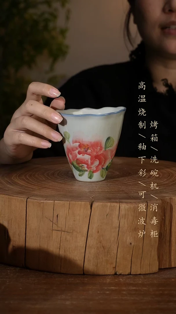 碗瓷景德镇手工手绘高温瓷釉下彩