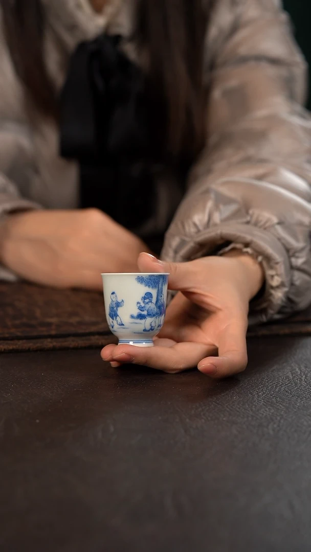 【闪购商品】杯聚澜堂绿荫童子捉迷藏小闻香杯