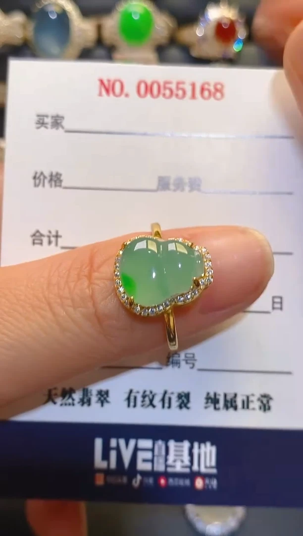 银S925镶嵌翡翠耳饰天然