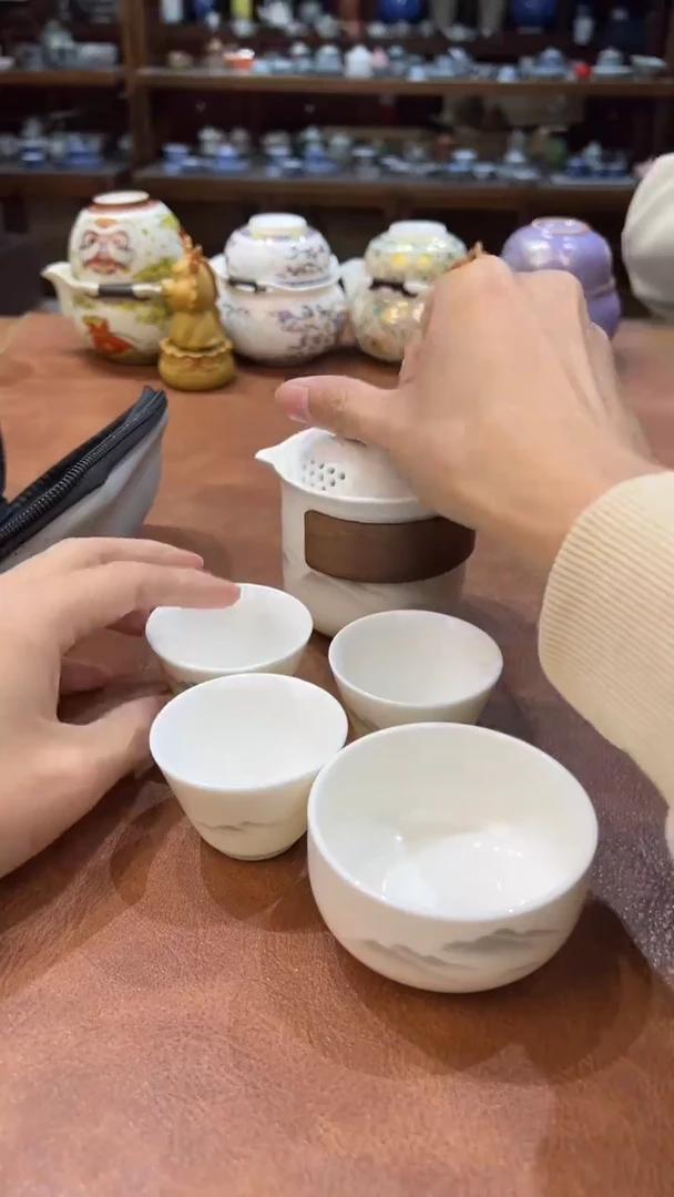 真的很便宜会开片的旅行茶具