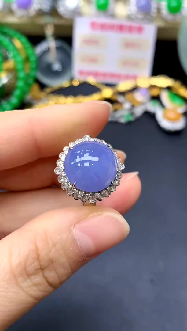 18K金镶嵌戒指翡翠609-中国好珍宝