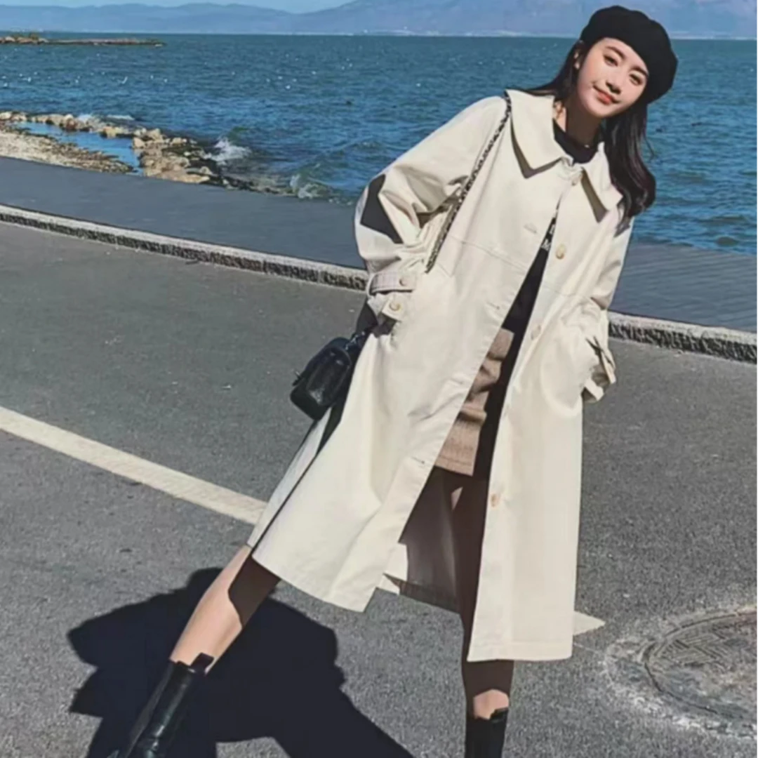 ES8031  新款 学院风娃娃领设计感减龄风衣