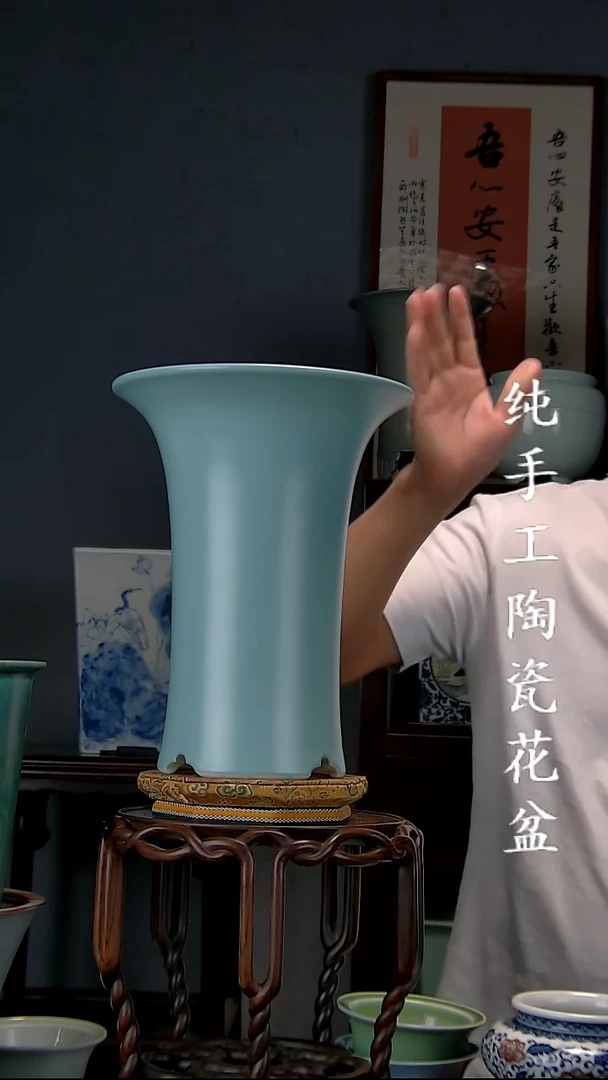 景德镇陶瓷手工花盆