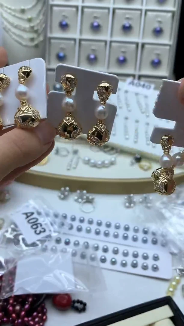 未镶嵌耳饰海水珍珠多样性发其一