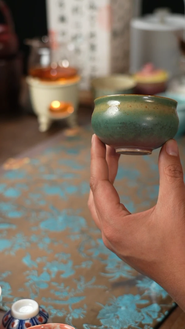 【闪购商品】钵盂杯青苔釉主人杯