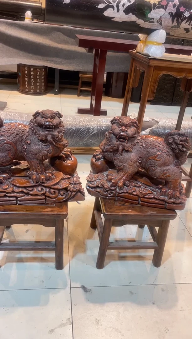 木容****6珍藏老货...黄花梨...摆件..一对