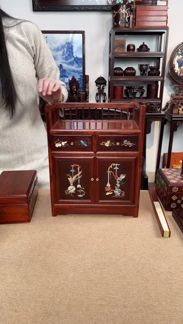 紫檀木类成套家具百宝香道柜
