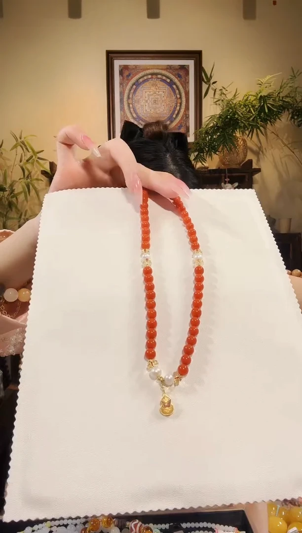 颈饰未镶嵌南红玛瑙项链