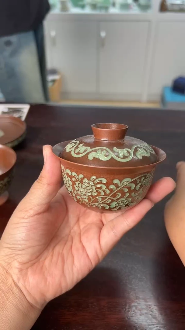 龙泉云间青瓷小米茶器