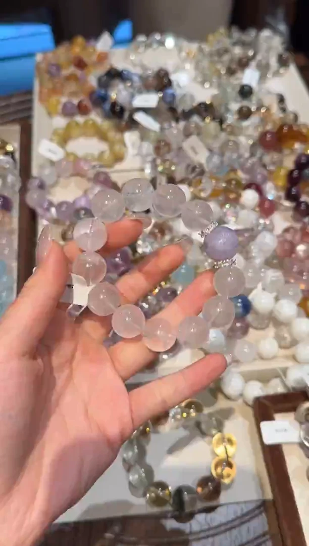 未镶嵌手串水晶） 设计款水晶手串 默认微瑕  多样性发货