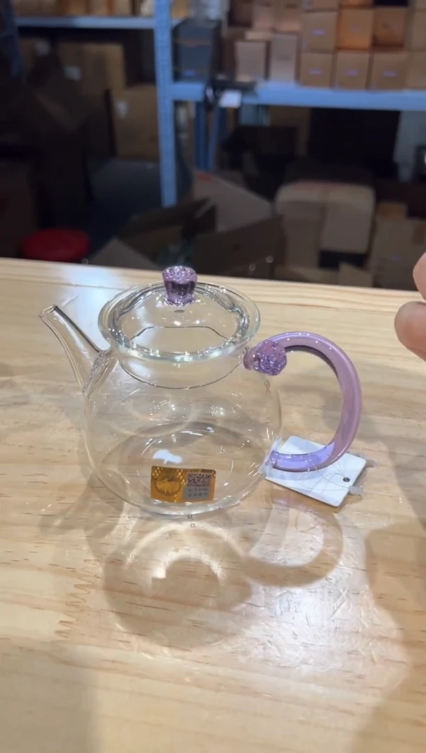 禾器-清莲壶-浅紫色+清禾杯浅紫2只+杯垫