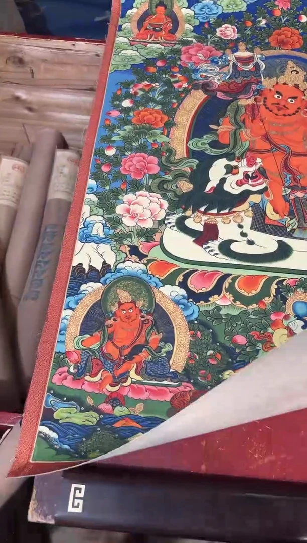 卷轴画龙妹的唐卡tk16