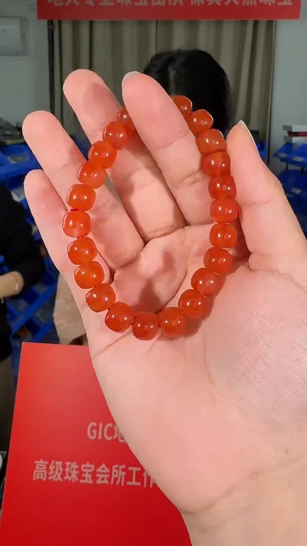 【闪购商品】南红玛瑙手串未镶嵌9.5mm保山冰红老型珠南红手串