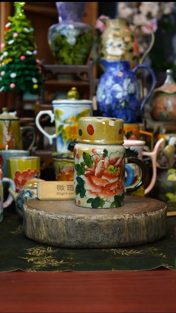 花瓶杯子碗87景德镇手工高温釉下彩