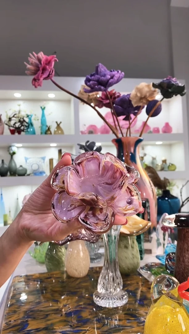 R**n慕忆家手作琉璃花瓶紫