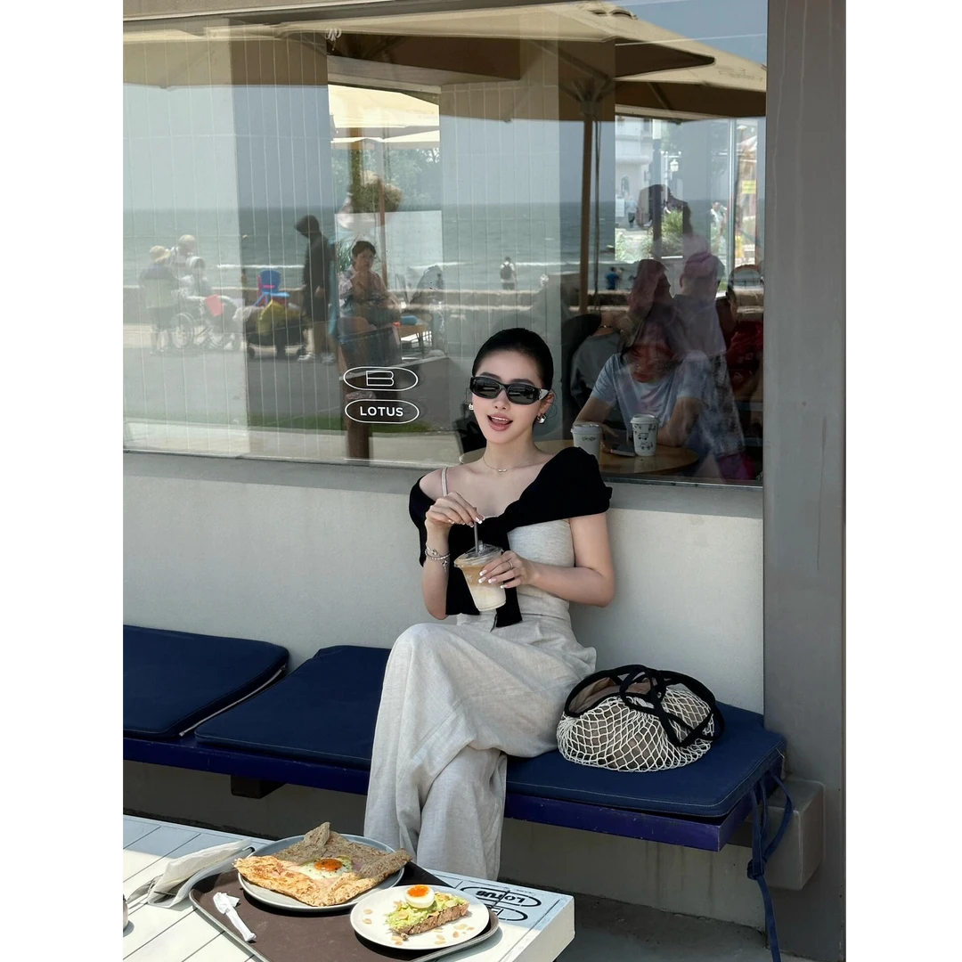 优秀的金蘑菇 史密斯之旅度假旅游穿搭吊带连体裤休闲背带裤套装