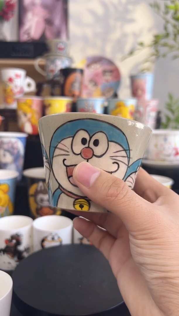 【闪购商品】摆件手工手绘陶瓷小杯杯