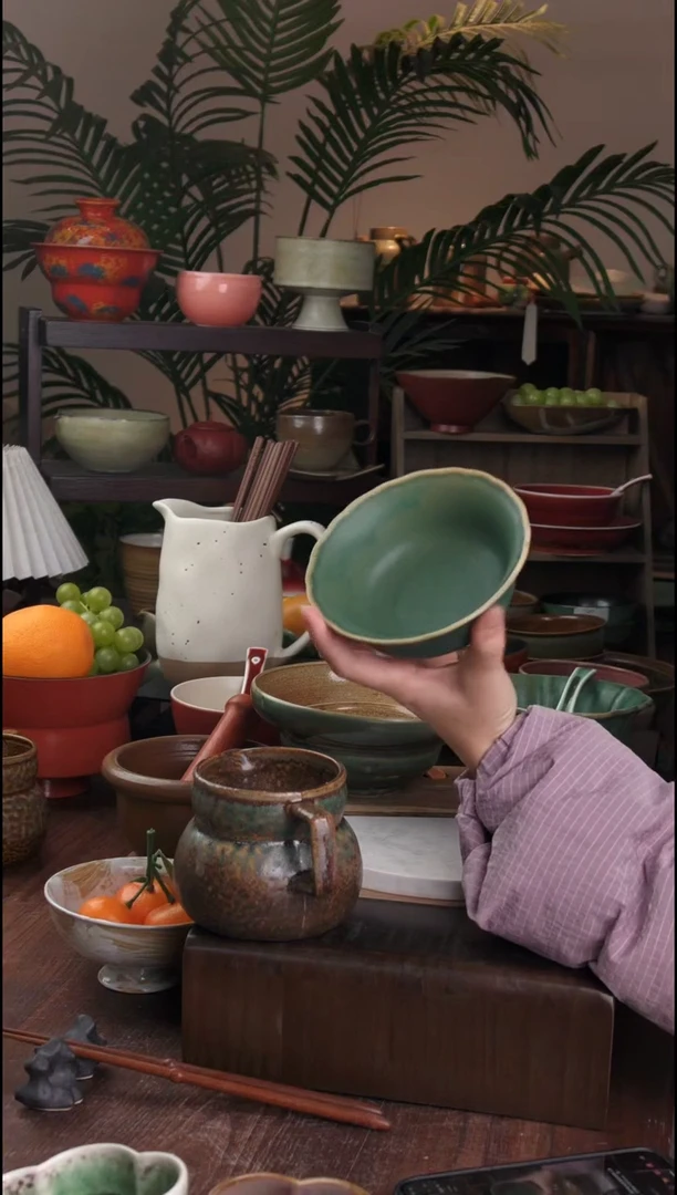 碗微瑕景德镇手工高温餐具1876
