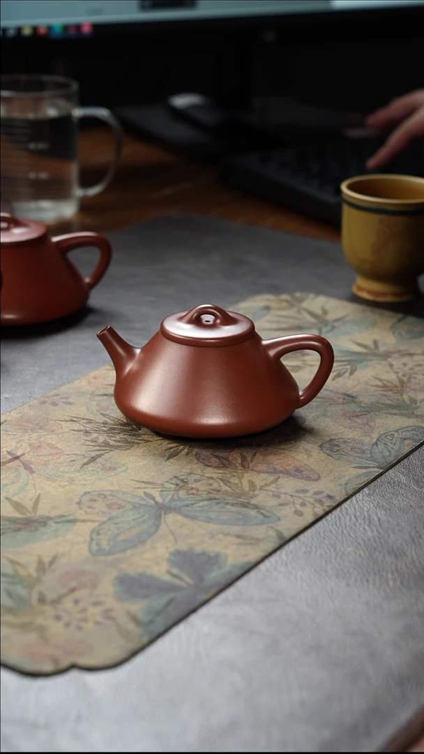 茶壶紫砂子冶石瓢底槽青