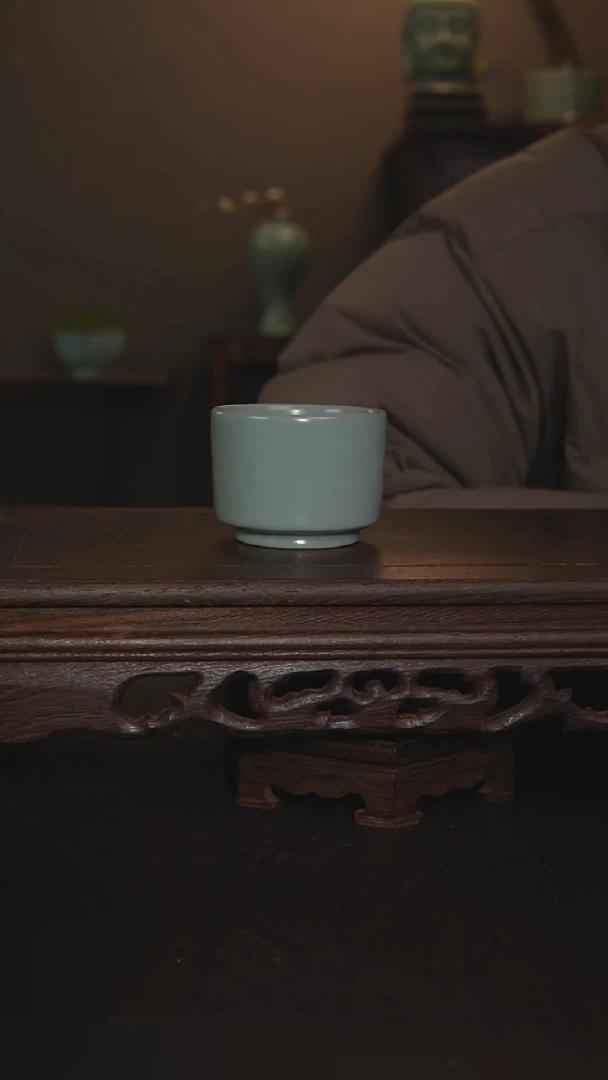 摆件瓷仿古手工扳指杯