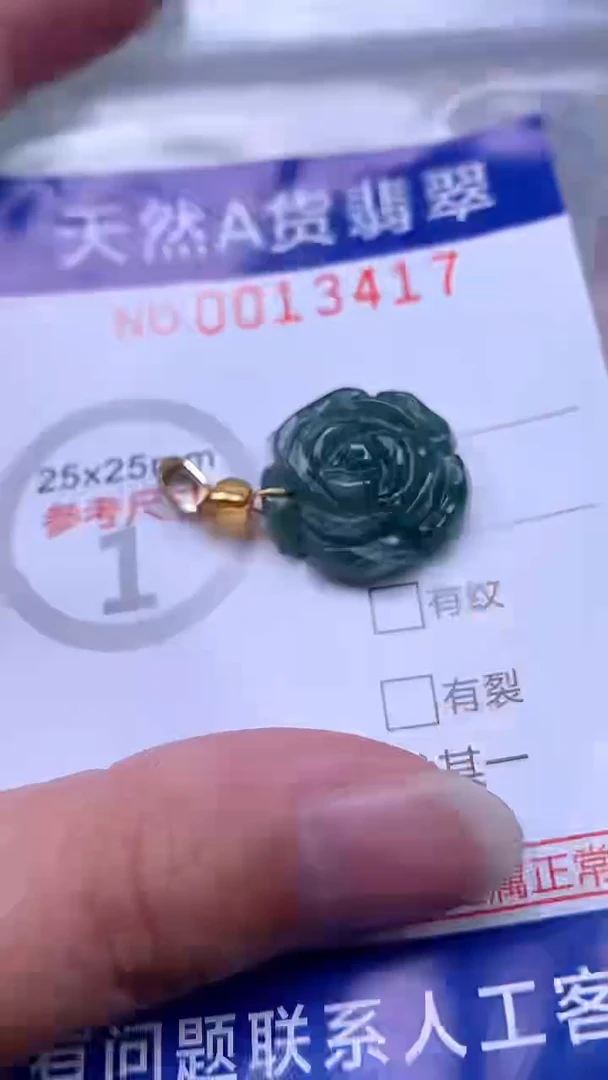 翡翠未镶嵌吊坠(不含链)1