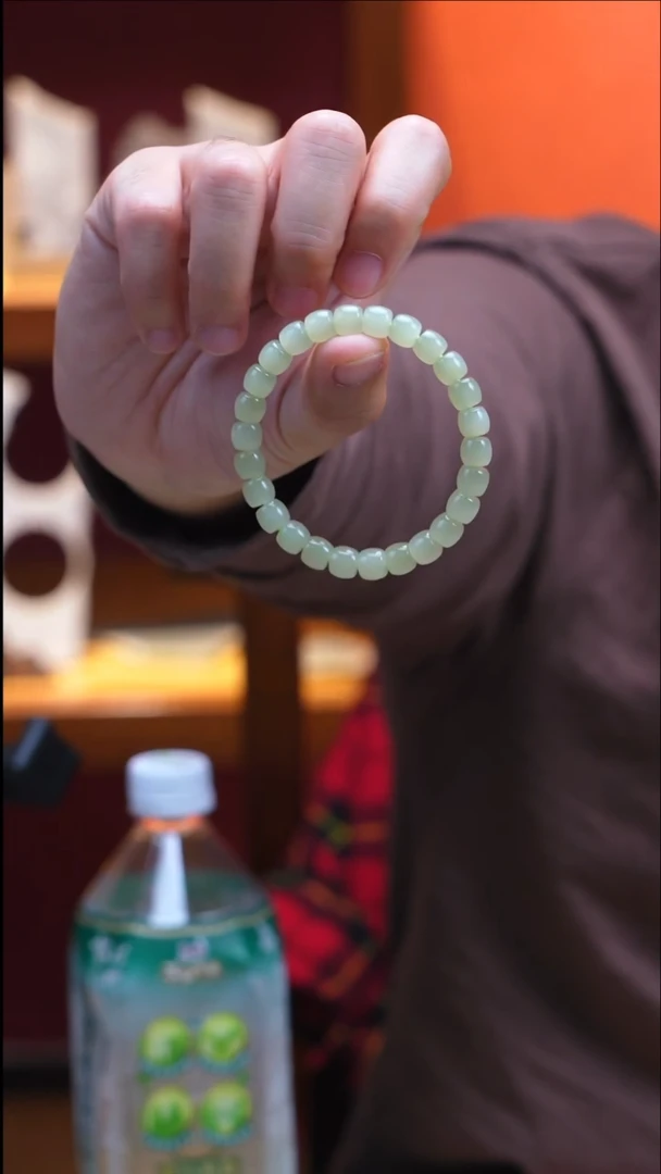 未镶嵌手串和田玉青海料冰晴手串